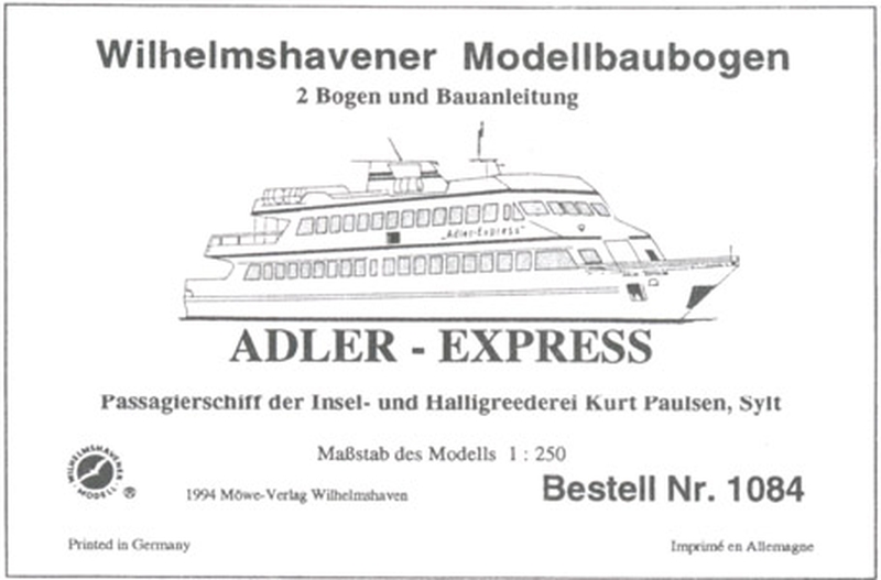 Plan PassengerShip Adler Express - WILHELMS